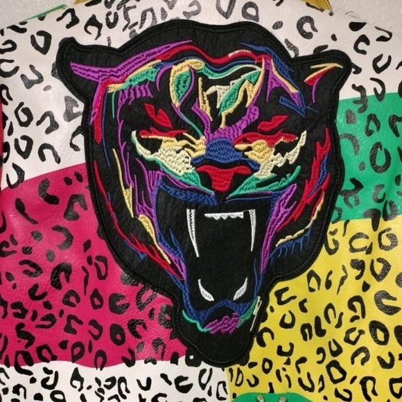 Colorful Leather Jacket - Picture 7 of 8